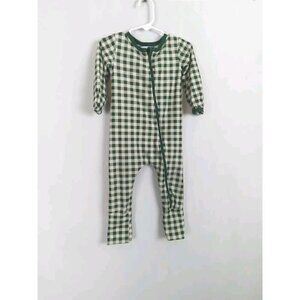 Sweet Honey One Piece Infant Baby Size 18M Green Checkered